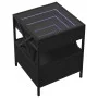 Mesita de noche con Infinity LED negra 40x40x51 cm de , Mesas de centro - Ref: Foro24-847717, Precio: 79,81 €, Descuento: %