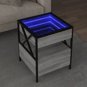 Mesa de centro con Infinity LED gris Sonoma 40x40x51 cm von , Couchtisch - Ref: Foro24-847720, Preis: 89,12 €, Rabatt: %