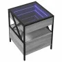 Mesa de centro con Infinity LED gris Sonoma 40x40x51 cm by , Coffee table - Ref: Foro24-847720, Price: 89,12 €, Discount: %