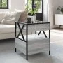Mesa de centro con Infinity LED gris Sonoma 40x40x51 cm by , Coffee table - Ref: Foro24-847720, Price: 89,12 €, Discount: %