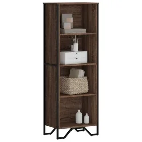 Estantería de madera de ingeniería marrón roble 50x31x137,5 cm by , Bookcases and shelves - Ref: Foro24-848613, Price: 61,47 ...