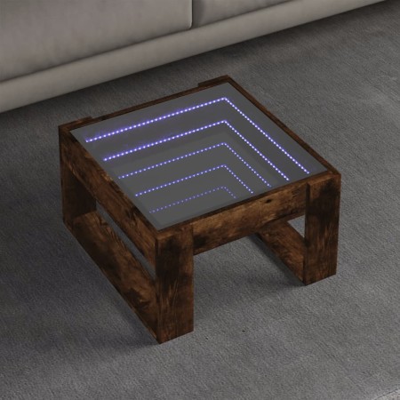 Mesa de centro con Infinity LED roble ahumado 50x53x30 cm by , Coffee table - Ref: Foro24-847627, Price: 75,63 €, Discount: %