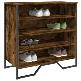 Zapatero de madera de ingeniería roble ahumado 80x38x78 cm by , Shoe racks and shoe organizers - Ref: Foro24-848651, Price: 7...