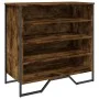 Zapatero de madera de ingeniería roble ahumado 80x38x78 cm de , Zapateros y organizadores de calzado - Ref: Foro24-848651, Pr...