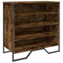 Zapatero de madera de ingeniería roble ahumado 80x38x78 cm by , Shoe racks and shoe organizers - Ref: Foro24-848651, Price: 7...