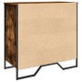Zapatero de madera de ingeniería roble ahumado 80x38x78 cm
