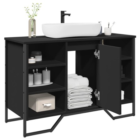 Schwarzer Badezimmerschrank aus Holzwerkstoff 91x35x60 cm von , Badezimmermöbel - Ref: Foro24-848664, Preis: 107,88 €, Rabatt: %