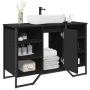 Armario de lavabo de baño madera ingeniería negro 91x35x60 cm by , Bathroom furniture - Ref: Foro24-848664, Price: 105,92 €, ...