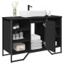 Armario de lavabo de baño madera ingeniería negro 91x35x60 cm by , Bathroom furniture - Ref: Foro24-848664, Price: 92,34 €, D...