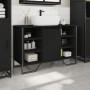 Armario de lavabo de baño madera ingeniería negro 91x35x60 cm by , Bathroom furniture - Ref: Foro24-848664, Price: 92,34 €, D...