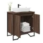 Armario lavabo baño madera ingeniería marrón roble 60x35x60 cm de , Muebles de baño - Ref: Foro24-848658, Precio: 56,02 €, De...