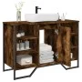 Armario lavabo baño madera ingeniería roble ahumado 91x35x60 cm by , Bathroom furniture - Ref: Foro24-848666, Price: 98,94 €,...