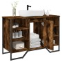 Armario lavabo baño madera ingeniería roble ahumado 91x35x60 cm by , Bathroom furniture - Ref: Foro24-848666, Price: 92,73 €,...