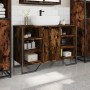 Armario lavabo baño madera ingeniería roble ahumado 91x35x60 cm by , Bathroom furniture - Ref: Foro24-848666, Price: 92,73 €,...
