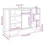 Waschbeckenunterschrank aus geräucherter Eichen-Ingenieurholz 91x35x60 cm. von , Badezimmermöbel - Ref: Foro24-848666, Preis:...