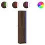 Aparador con LED madera ingeniería marrón roble 41,5x32,5x200cm de , Aparadores - Ref: Foro24-3307904, Precio: 121,35 €, Desc...