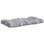 Cojines para sofá de palets 2 unidades tela cuadros gris by , Cushions for chairs and sofas - Ref: Foro24-360936, Price: 48,3...