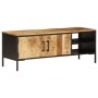 Mueble de TV madera maciza de mango rugosa 110x35x40 cm by , CD and DVD storage - Ref: Foro24-376044, Price: 210,65 €, Discou...
