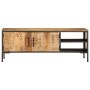 TV-Möbel aus massivem, grobem Mangoholz, 110x35x40 cm. von , CD- und DVD-Speicher - Ref: Foro24-376044, Preis: 210,65 €, Raba...