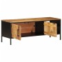 TV-Möbel aus massivem, grobem Mangoholz, 110x35x40 cm. von , CD- und DVD-Speicher - Ref: Foro24-376044, Preis: 210,65 €, Raba...