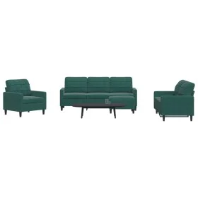 Sofagarnitur mit 4 Teilen, dunkelgrünes Samt und Kissen. von , Sofas - Ref: Foro24-3278363, Preis: 755,50 €, Rabatt: %