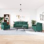 Sofagarnitur mit 4 Teilen, dunkelgrünes Samt und Kissen. von , Sofas - Ref: Foro24-3278363, Preis: 770,09 €, Rabatt: %