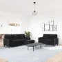 Schwarzes Samt-Sofaset mit 3 Kissenstücken. von , Sofas - Ref: Foro24-3278406, Preis: 521,96 €, Rabatt: %