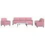 Juego de sofás con cojines 4 piezas terciopelo rosa by , Sofas - Ref: Foro24-3278444, Price: 782,35 €, Discount: %