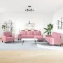 Juego de sofás con cojines 4 piezas terciopelo rosa by , Sofas - Ref: Foro24-3278444, Price: 782,35 €, Discount: %