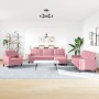 Juego de sofás con cojines 4 piezas terciopelo rosa by , Sofas - Ref: Foro24-3278444, Price: 796,93 €, Discount: %