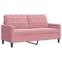 Juego de sofás con cojines 4 piezas terciopelo rosa by , Sofas - Ref: Foro24-3278444, Price: 782,35 €, Discount: %