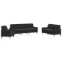 Juego de sofás con cojines 4 piezas terciopelo negro by , Sofas - Ref: Foro24-3278446, Price: 709,64 €, Discount: %