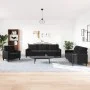 Schwarzes Samt-Sofaset mit 4 Kissenstücken. von , Sofas - Ref: Foro24-3278446, Preis: 721,58 €, Rabatt: %