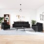 Schwarzes Samt-Sofaset mit 4 Kissenstücken. von , Sofas - Ref: Foro24-3278446, Preis: 695,79 €, Rabatt: %