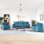 Juego de sofás con cojines 4 piezas terciopelo azul by , Sofas - Ref: Foro24-3278450, Price: 802,11 €, Discount: %