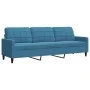 Sofagarnitur mit 4 blauen Samtkissen von , Sofas - Ref: Foro24-3278450, Preis: 787,02 €, Rabatt: %