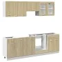 Küchenmöbel-Set, 8-teilig, aus Sonoma-Eichen-Ingenieurholz. von , Küchenschränke - Ref: Foro24-3307656, Preis: 494,97 €, Raba...