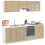 Küchenmöbel-Set, 8-teilig, aus Sonoma-Eichen-Ingenieurholz. von , Küchenschränke - Ref: Foro24-3307656, Preis: 493,20 €, Raba...