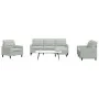 Juego de sofás con cojines 4 piezas terciopelo gris claro by , Sofas - Ref: Foro24-3278361, Price: 619,28 €, Discount: %