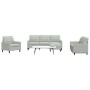Juego de sofás con cojines 4 piezas terciopelo gris claro by , Sofas - Ref: Foro24-3278361, Price: 618,37 €, Discount: %