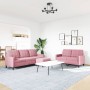 Dreiteiliges Sofaset mit rosa Samtkissen. von , Sofas - Ref: Foro24-3278404, Preis: 609,94 €, Rabatt: %