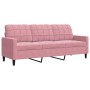 Dreiteiliges Sofaset mit rosa Samtkissen. von , Sofas - Ref: Foro24-3278404, Preis: 609,94 €, Rabatt: %