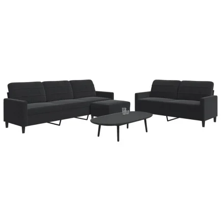Juego de sofás con cojines 3 piezas terciopelo negro by , Sofas - Ref: Foro24-3278486, Price: 531,94 €, Discount: %