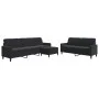 Juego de sofás con cojines 3 piezas terciopelo negro by , Sofas - Ref: Foro24-3278486, Price: 531,94 €, Discount: %