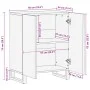 Aparador de madera maciza de mango 60x34x75 cm by , Lockers and storage cabinets - Ref: Foro24-377449, Price: 112,94 €, Disco...