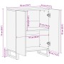 Massiver Mangoholz-Sideboard 60x34x75 cm von , Schließfächer und Lagerschränke - Ref: Foro24-377449, Preis: 117,99 €, Rabatt: %