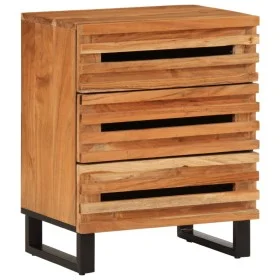 Mesita de noche madera maciza de acacia 50x34x62 cm by , Nightstands - Ref: Foro24-377482, Price: 99,56 €, Discount: %