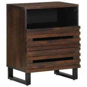 Mesita de noche madera maciza de mango 50x34x62 cm by , Nightstands - Ref: Foro24-377489, Price: 78,36 €, Discount: %