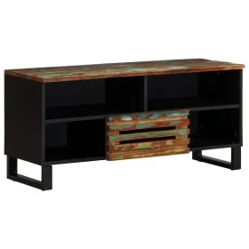 Mueble de TV madera maciza de acacia 100x34x46 cm by , CD and DVD storage - Ref: Foro24-377518, Price: 71,77 €, Discount: %