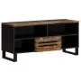 Mueble de TV madera maciza de acacia 100x34x46 cm von , CD- und DVD-Speicher - Ref: Foro24-377518, Preis: 71,77 €, Rabatt: %